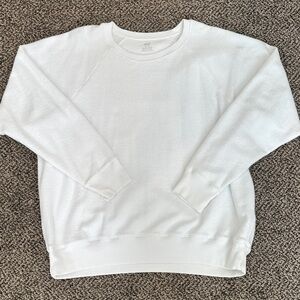 Aerie oversized Textured White Sweatshirt
